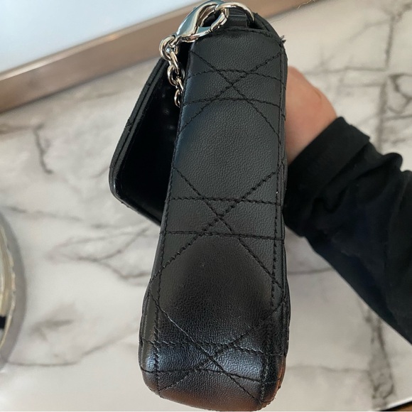 Christian Dior, Miss Dior Black Cannage Lambskin Small Flap Bag with Chain - Picture 8 of 16
